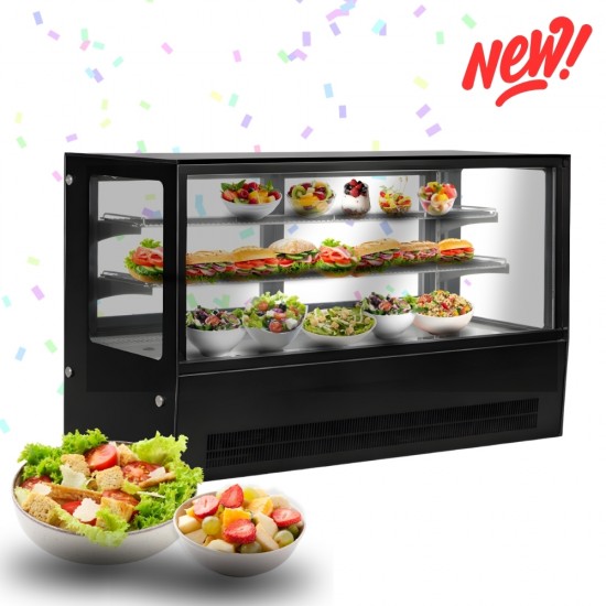 GN-1200RT Βιτρίνα Ψυχόμενη Black 