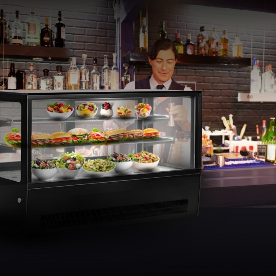 GN-1200RT Βιτρίνα Ψυχόμενη Black 