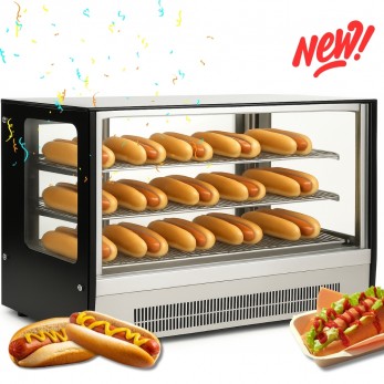 GN-1200HRT Βιτρίνα Θερμαινόμενη inox