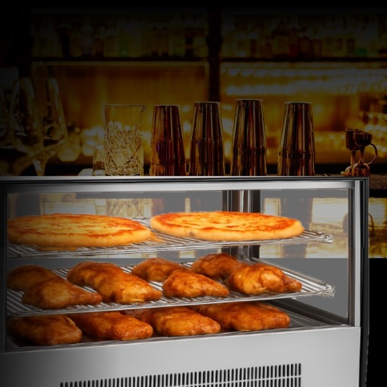 GN-1200HRT Βιτρίνα Θερμαινόμενη inox