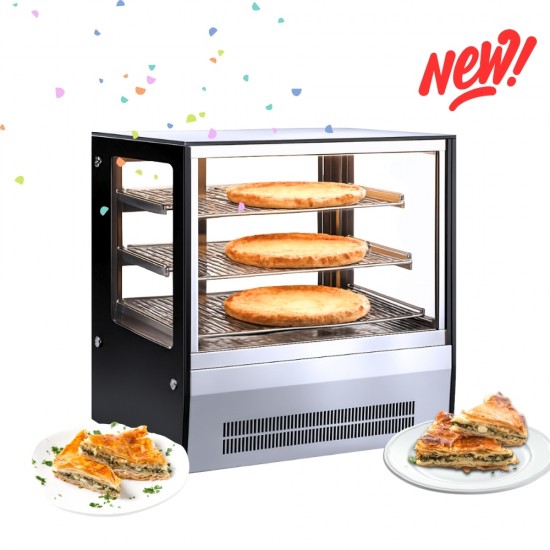 GN-660HRT Βιτρίνα Θερμαινόμενη Inox 