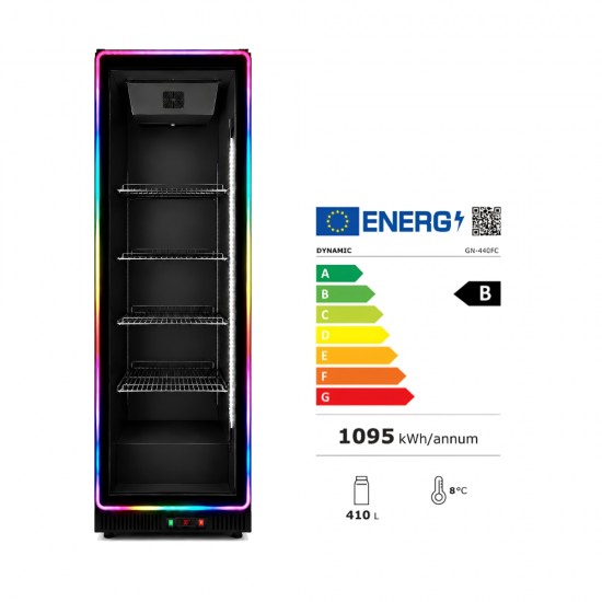 GN-440FC-42 LED Ψυγείο Αναψυκτικών Μαύρο 