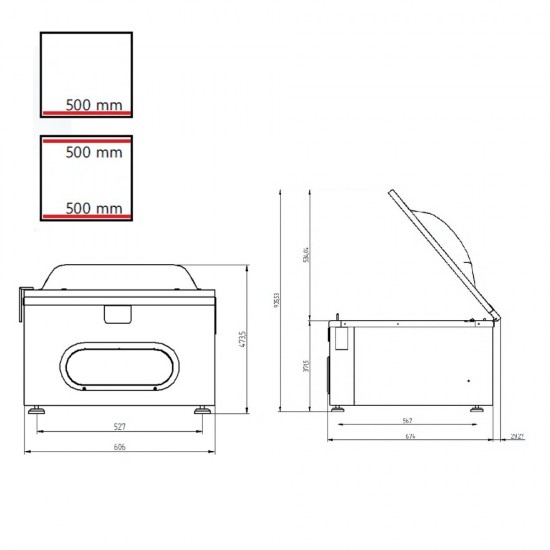 ST 2/50 tabletop vacuum