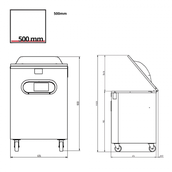 ST 500 C vacuum τροχήλατο