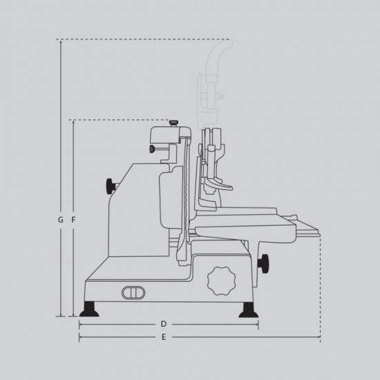 AF 350 HVS Meat Slicer Vertical cut