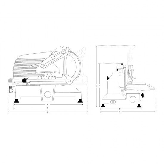 AF 300 HVS Meat Slicer Vertical cut